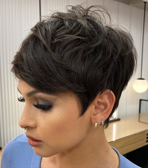 Tapered Shaggy Pixie Cut