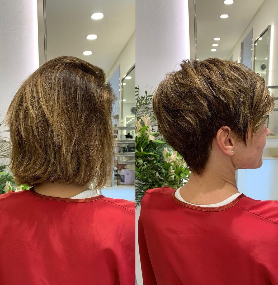 Tapered Pixie with Shaggy Layers