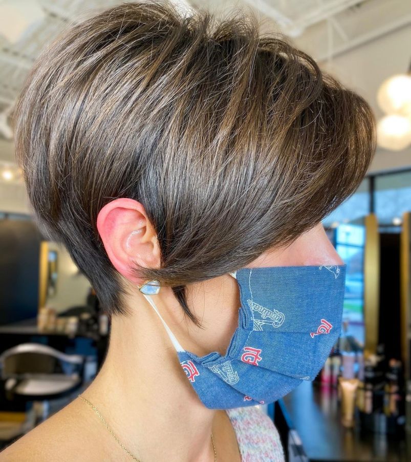 Long Feathered Pixie Haircut